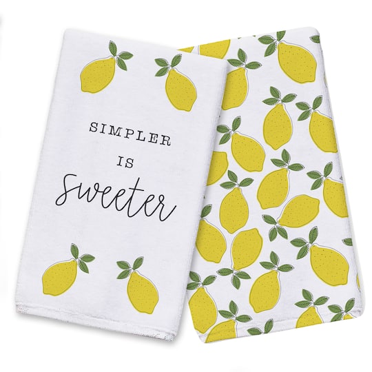 Simpler Is Sweeter 16" x 25" Tea Towel Set of 2